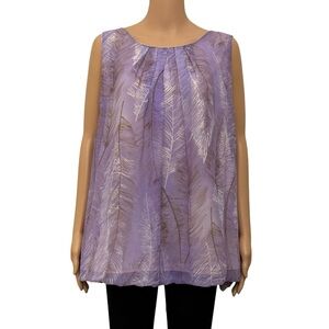 lane bryant  Blouse Top Woman’s L Purple  Sleeveless